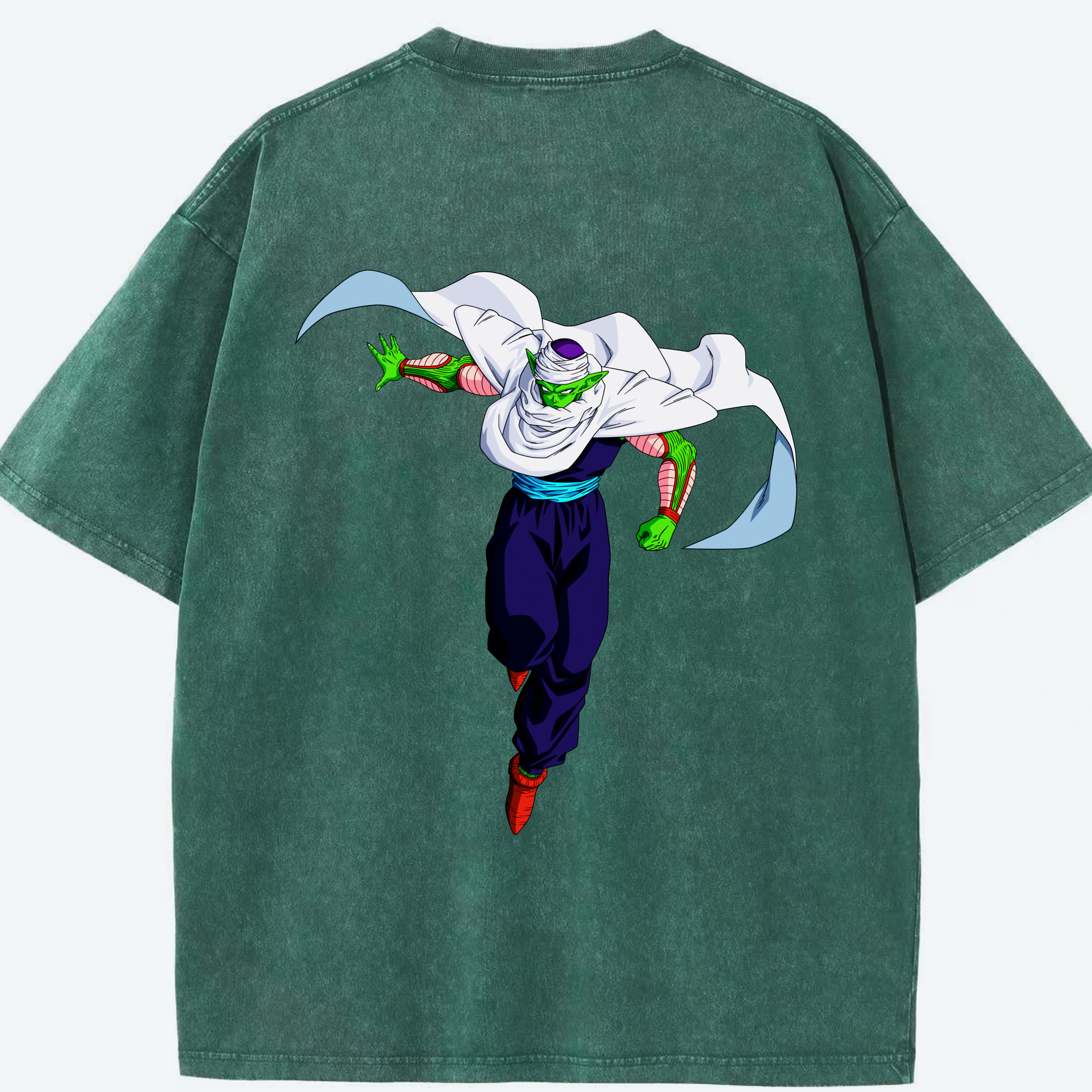 （画像用） ドラゴンボール ピッコロ DRAGON BALL Piccolo 綿100% ヴィンテージ風 半袖Tシャツ（背面プリント）
